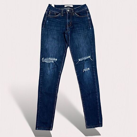 KanCan Estilo Mid Rise Destroyed Skinny Jeans Sz 24 - Picture 6 of 9
